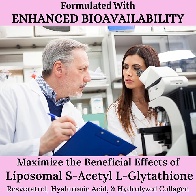 Liposomal S-Acetyl L-Glutathione Resveratrol, Hyaluronic Acid & Collagen 500 mg-480 Softgels