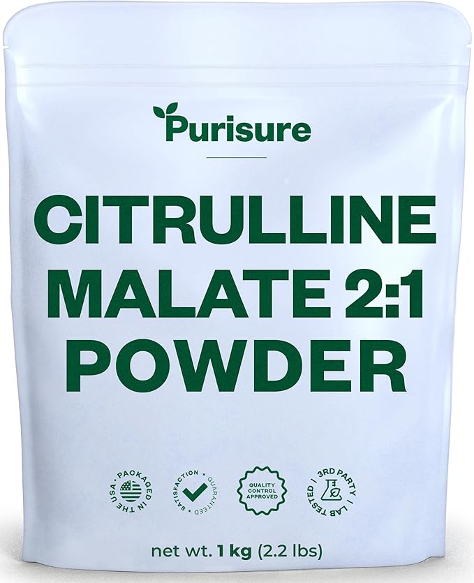 L Citrulline Malate 2:1 Powder, 1 kg, Citrulline Supplement and Citrulline Nitrate for Strength Performance and Energy, Pre-Workout L Arginine L Citrulline Supplement Powder, 334 Servings