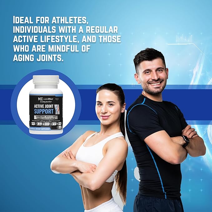 Active Joint Support Supplements | Supports Bones, Muscles & Tissue | Promotes a Healthy Metabolism | Natural Ingredients - Essential Nutrients for Growth & Repair | 60 Count