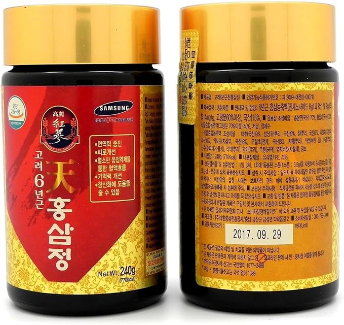 Korean 6years Root Red Ginseng Gold Extract, 240g(8.5oz) X 4ea, Saponin, Panax