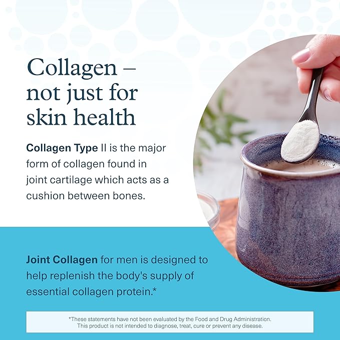 Youtheory Men's Joint Collagen with 18 Amino Acids - Premium Collagen for Men - Joint Support Supplement with Boswellia Extract, Ginger & Black Pepper* - Dairy, Soy & Gluten Free - 120 Tablets