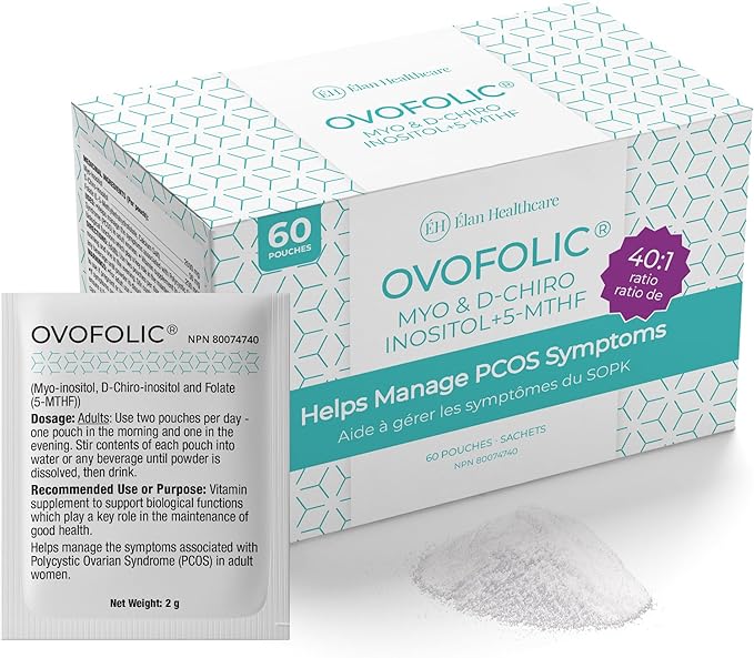 Inositol Supplement - Myo-Inositol and D-Chiro Inositol Plus Active Folate- Ideal 40:1 Ratio - Hormone Balance & Healthy Ovarian Support for Women- 60 sachets (60)