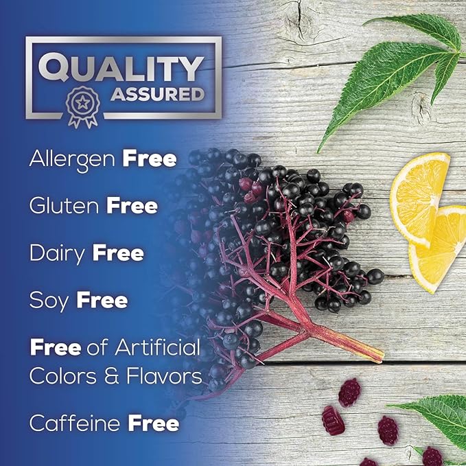 Immune Support Gummies - Sambucus Elderberry Gummy with Elder Berry Extract, Zinc & Vitamin C, Natural Vegan Immune Support Supplement for Adults & Children, Gummy Elderberry Vitamins - 60 Gummies