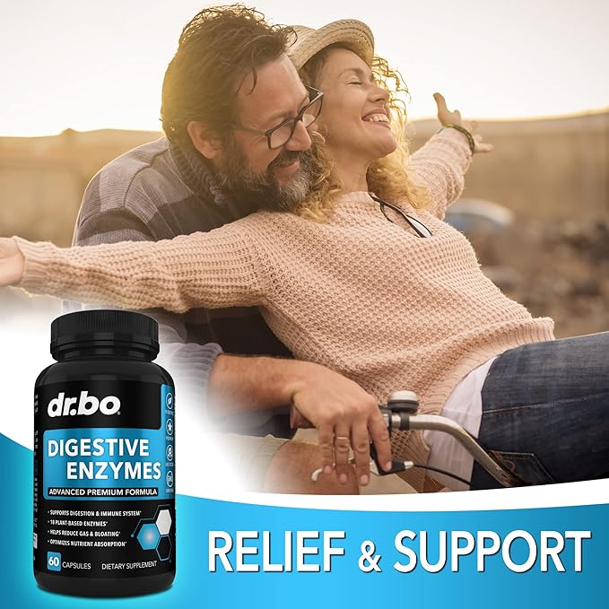 Digestive Enzymes Supplements Plant Based - Pancreatic & Proteolytic Super Digestion Enzyme Supplement Pills Aid for Bloating Relief for Women & Men - Lipase, Amylase, Bromelain, Protease & Cellulase