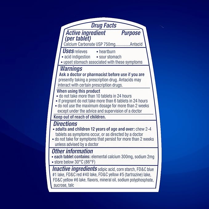 TUMS Chewable Antacid Tablets for Extra Strength Heartburn Relief, Great for a Summer BBQ - Assorted Fruit Flavors - 330 Count