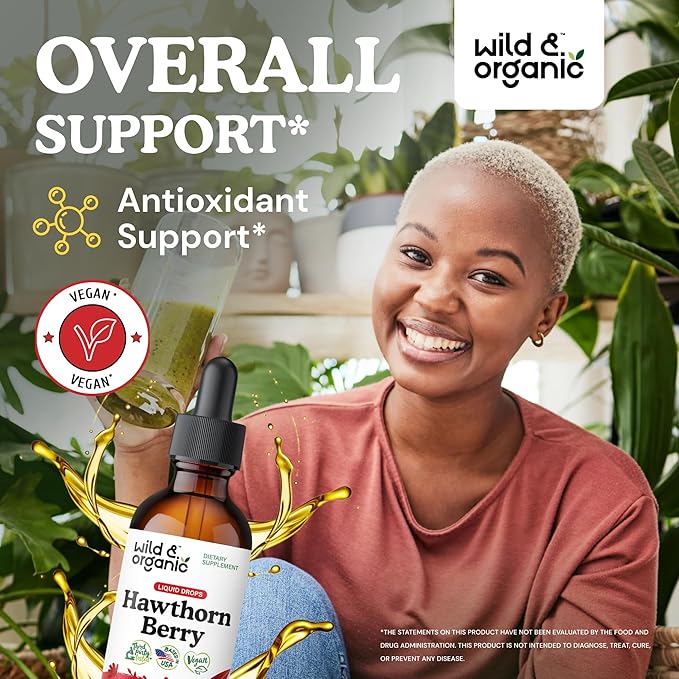 Wild & Organic Berberine Liquid Drops - 500mg Berberine Supplement HCL for Overall Support - Natural Extract Tincture - Vegan, Alcohol & Sugar-Free - 2 fl oz