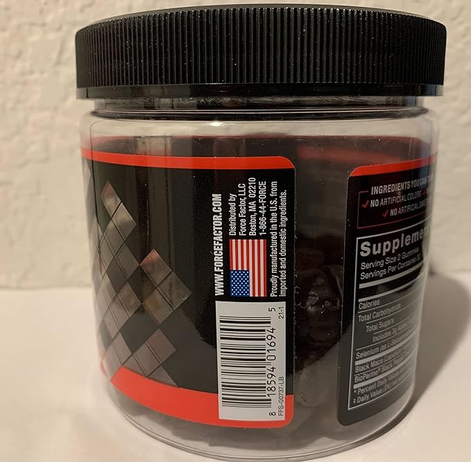 Force Factor Black Maca Gummies, 3-Pack, Black Maca Root to Enhance Male Vitality, Increase Energy & Strength, with BioPerine for Superior Absorption, Delicious Passion Berry Flavor, 180 Gummies