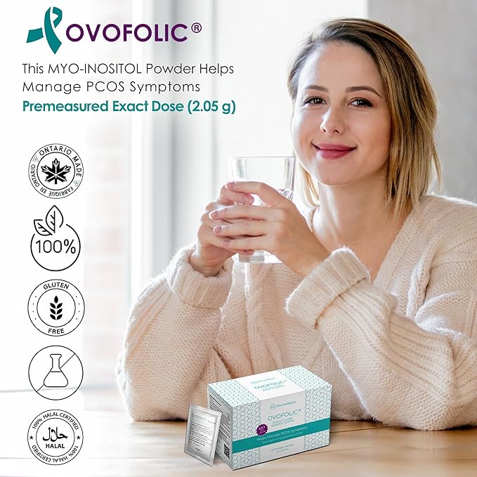 Inositol Supplement - Myo-Inositol and D-Chiro Inositol Plus Active Folate- Ideal 40:1 Ratio - Hormone Balance & Healthy Ovarian Support for Women- 60 sachets (60)