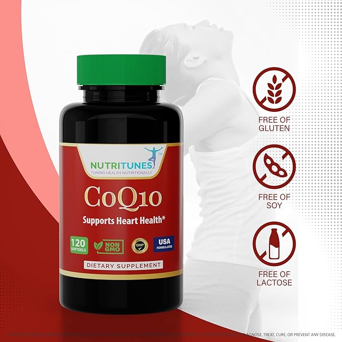 CoQ10 100mg Softgels – High Absorption Antioxidant Supplement for Heart Health, Energy Production, and Cellular Support – Non-GMO, Gluten-Free – 120 Softgels, 4-Month Supply