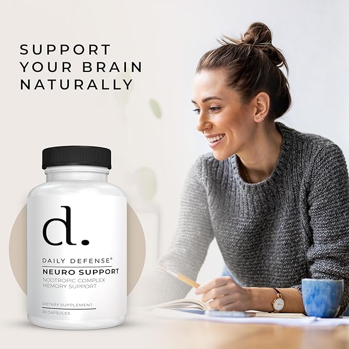 Nootropics Brain Support Supplement - 30 Capsules - Focus & Memory Supplement for Brain with Bacopa Monnieri, Huperzia Serrata, St. John's Wort & Ginkgo Biloba - Neuro Support