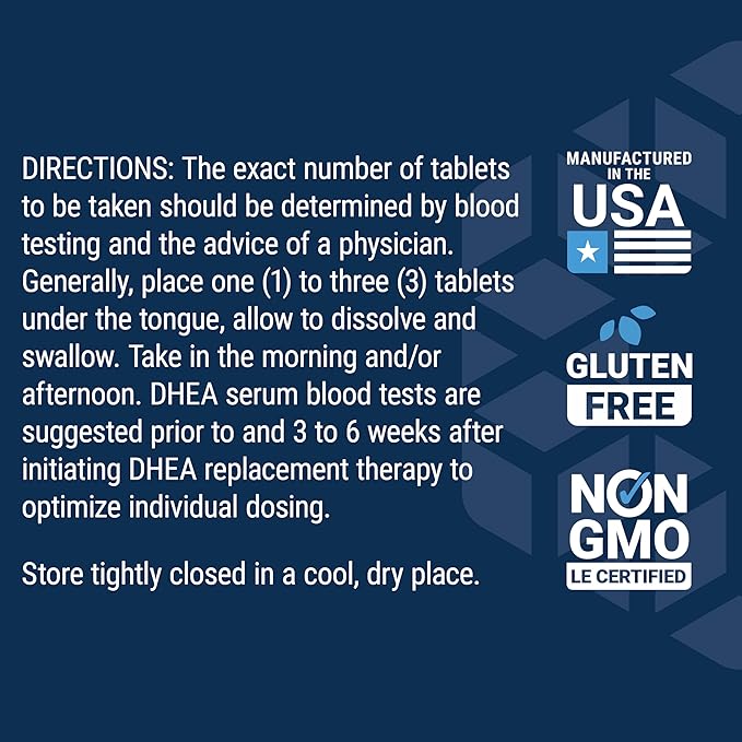 Life Extension DHEA 25 mg – For Hormone Balance, Immune Support, Sexual Health and Anti-Aging - Supports Memory & Mood - Non-GMO, Gluten-Free, Vegetarian - 100 Dissolve-In-Mouth Tablets