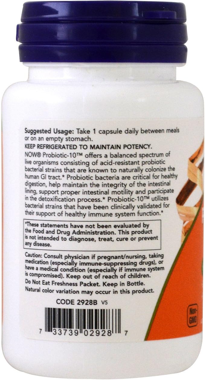 Probiotic10 50 Billion - Now Foods - 50 - VegCap -(Pack of 2)