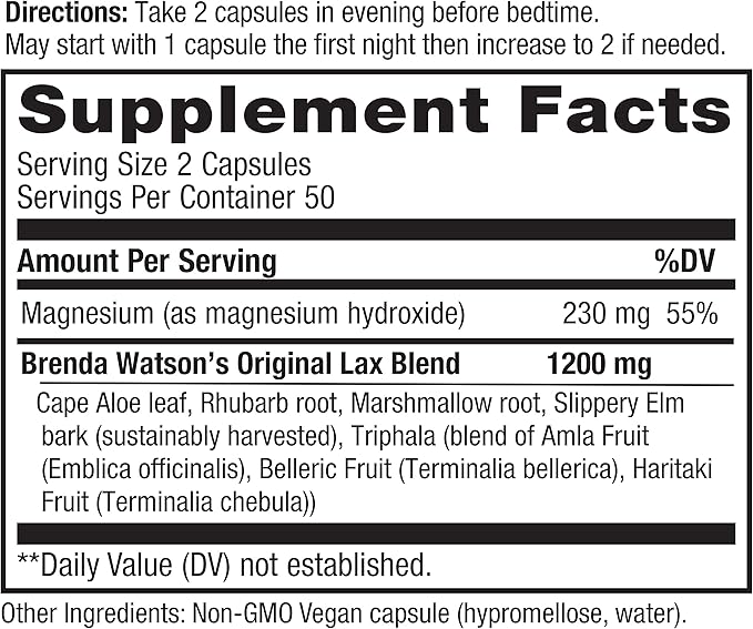 Vital Pro Naturals - Advanced Lax Natural Laxative Formula 100 Capsules