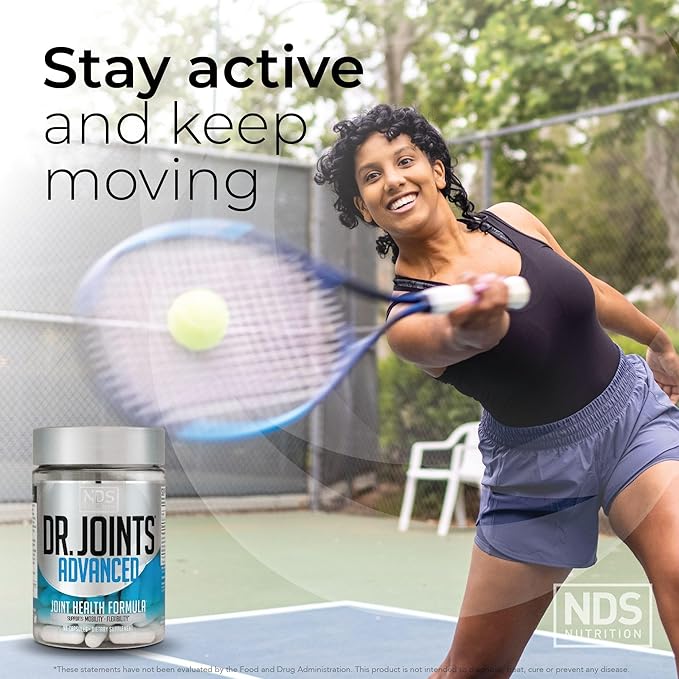 NDS Nutrition Advanced - Joint Health Formula with FruiteX-B, Glucosamine & Chondroitin - Improved Mobility & Flexibility - 90 Capsules