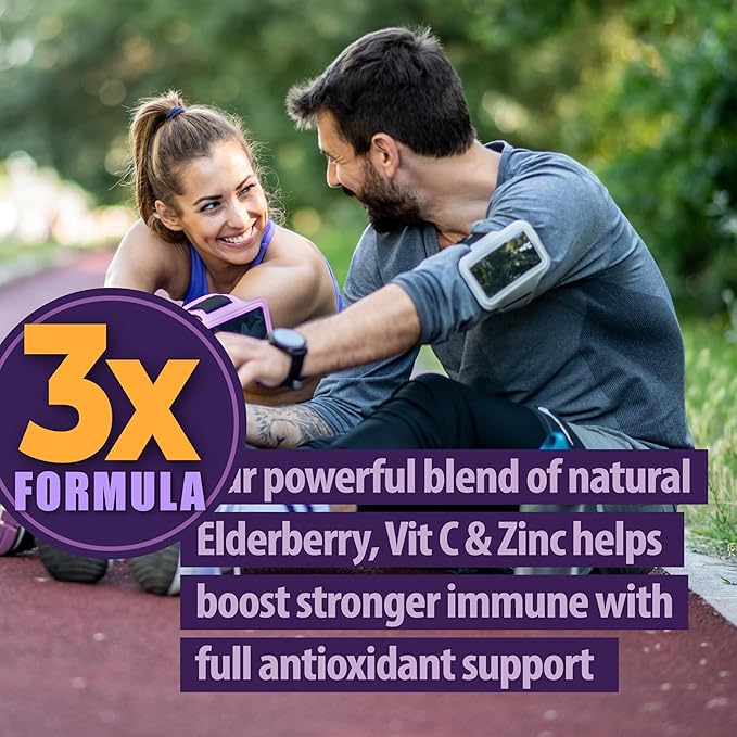 Sambucus Elderberry Immune Support Supplement/Daily Immune Boosters for Adults, Season Change w/Elderberry Vitamin C & Zinc Support Respiratory Health & Increase Antioxidant, 2-Mons