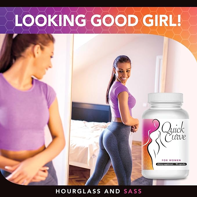 Quick Curve – Female Curve Enhancing Supplement for Fuller HIPS, Thighs, and Bust – Hormonal Balance, Skin Elasticity, and Body Sculpting Support – Natural Formula for Confidence and Results