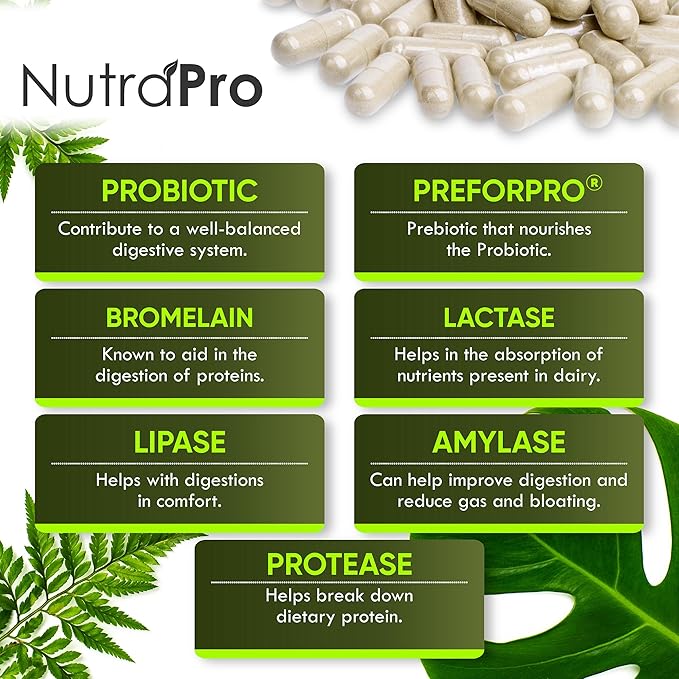 Complete Gut Health for Women and Men with Probiotic, Prebiotic, Postbiotic & Digestive Enzymes to Support Healthy Gut Lining, Digestion Health, Occasional Gas, and Discomfort.