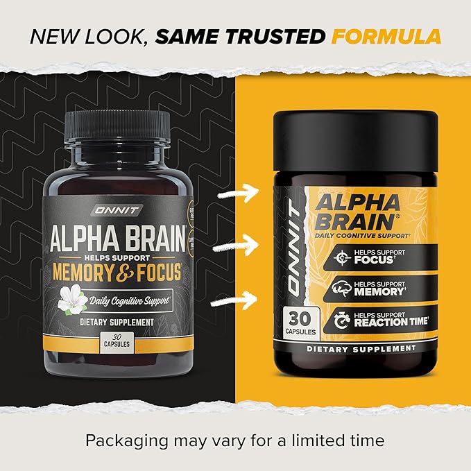 ONNIT Alpha Brain (120ct) - Over 1 Million Bottles Sold - Premium Nootropic Brain Supplement - Focus, Concentration & Memory - Alpha GPC, L Theanine & Bacopa Monnieri