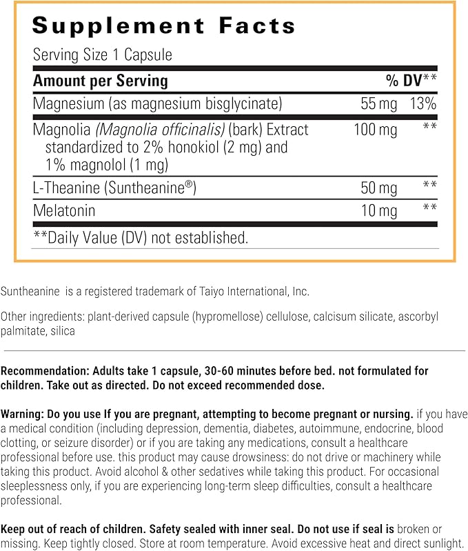 Integrative Therapeutics ProThrivers Wellness Sleep - Sleep Supplement with Melatonin, Magnesium Bisglycinate & L-Theanine* - Vegan, Gluten-Free & Dairy-Free Sleep Support Supplement* - 60 Capsules