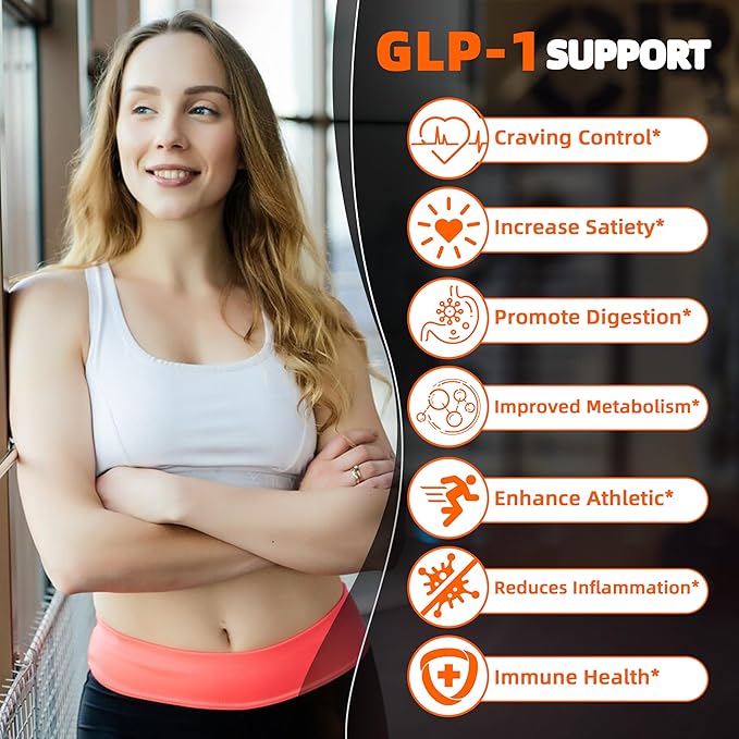 GLP-1 Supplement, GLP Activate Natural Formula, GLP 1 Support for Gut, Digestion, Energy, GLP-1 Levels & Overall Health, Take Before Meal - 60 Capsules