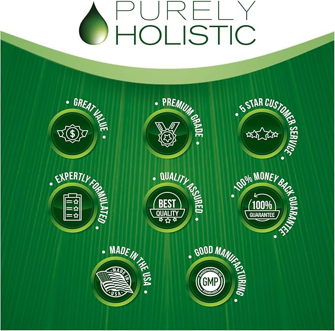 Purely Holistic CoQ10 100mg - 240 SoftGels - 8 Month Supply - Ubiquinone Coenzyme Q10 Supplement - with Organic Olive Oil - Soy Free Co Q 10 - Made in The USA