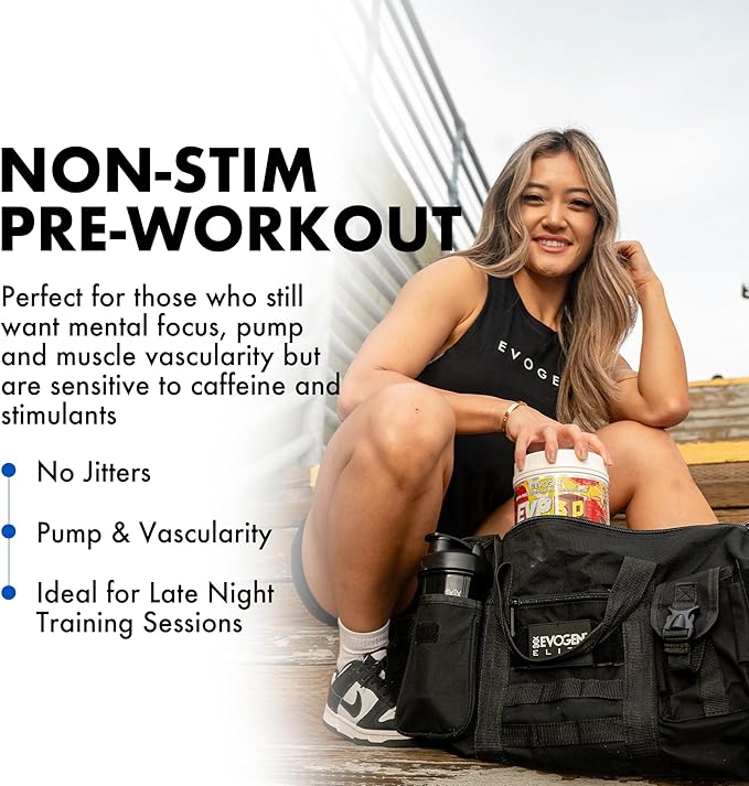 Evogen EVP 3D - Stim Free Pre Workout Powder for Men & Women | Sugar Free Non Stim Preworkout with Beta Alanine and Creatine for Energy & Pump | Strawberry Lemonade | 40 Servings