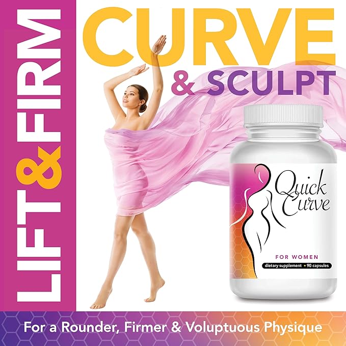 Quick Curve – Female Curve Enhancing Supplement for Fuller HIPS, Thighs, and Bust – Hormonal Balance, Skin Elasticity, and Body Sculpting Support – Natural Formula for Confidence and Results