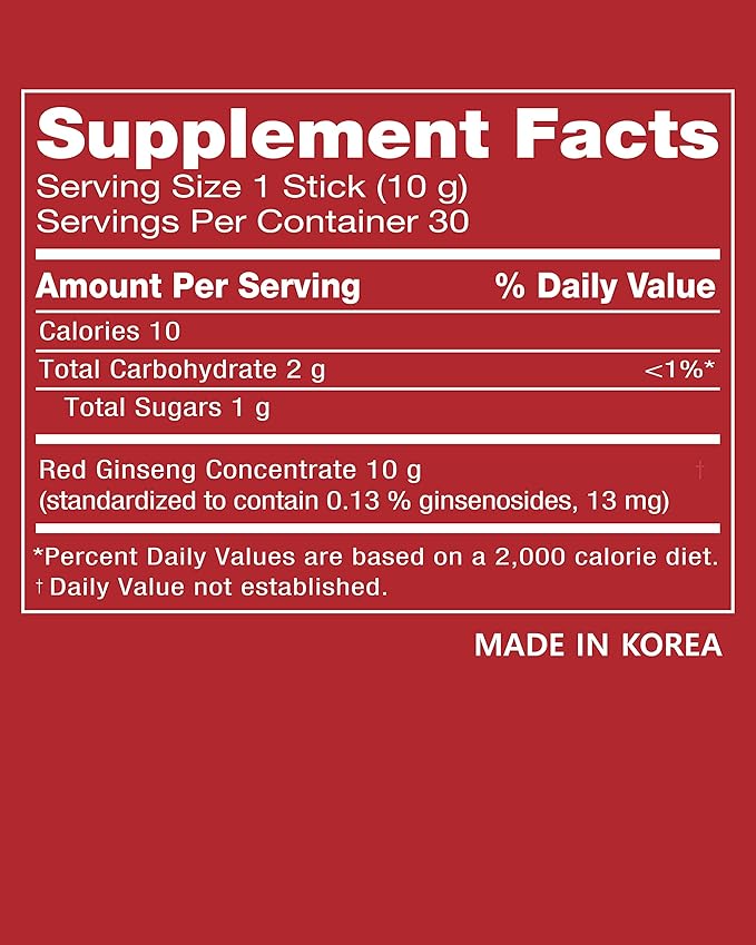 Red Ginseng Concentrate Stick for Immunity, 6 Years of Perseverance