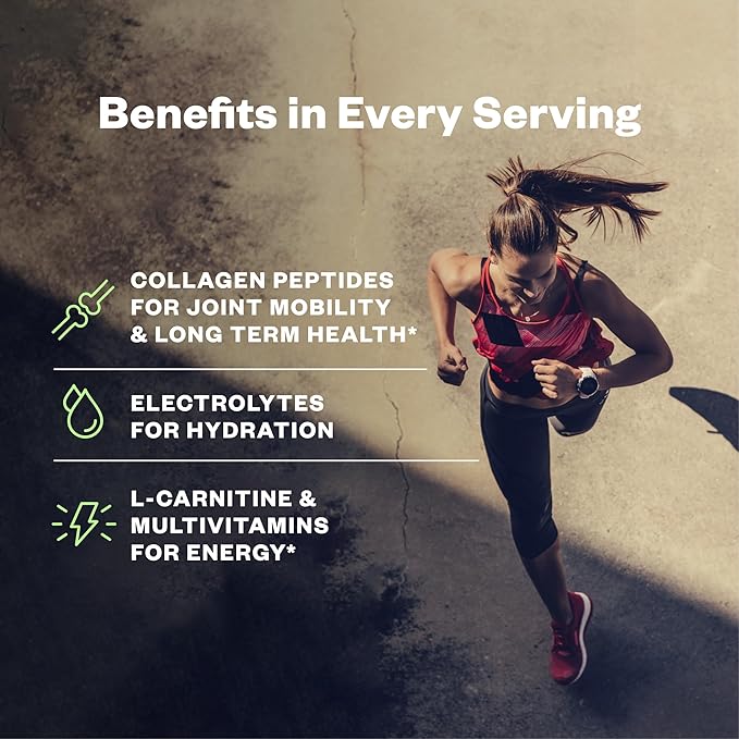RNWY Foundation 10g Collagen Peptides + Hydration Powder, Daily Joint Support with Electrolytes, Lemon Lime, Sugar Free, 30 Servings