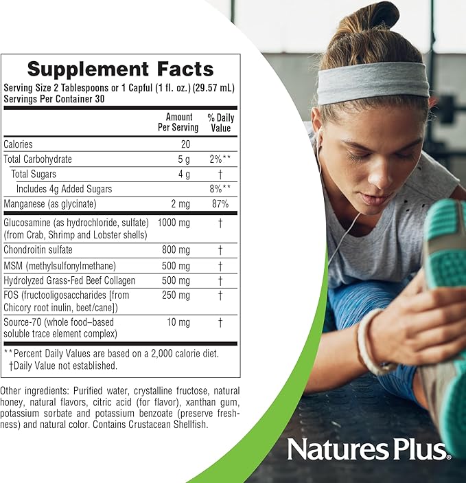 Natures Plus Ultra Rx-Joint Liquid, Honey Lemon - 30 fl oz, Pack of 3 - Supports Healthy Joint Function - with Glucosamine, Chondroitin & MSM - Gluten Free - 90 Total Servings