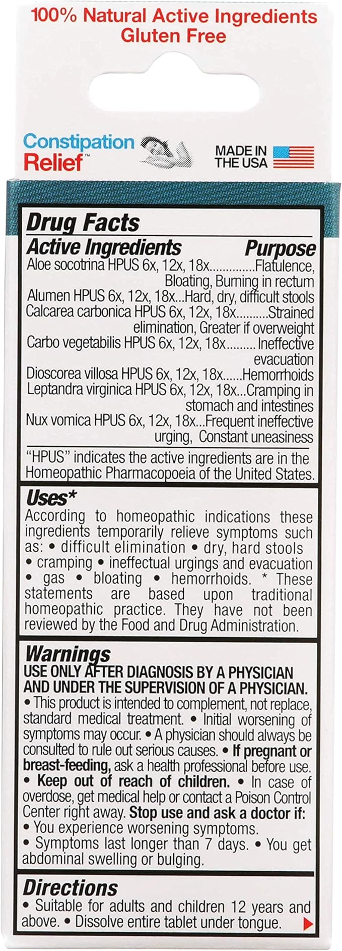 The Relief Products Constipation Relief, 50Count