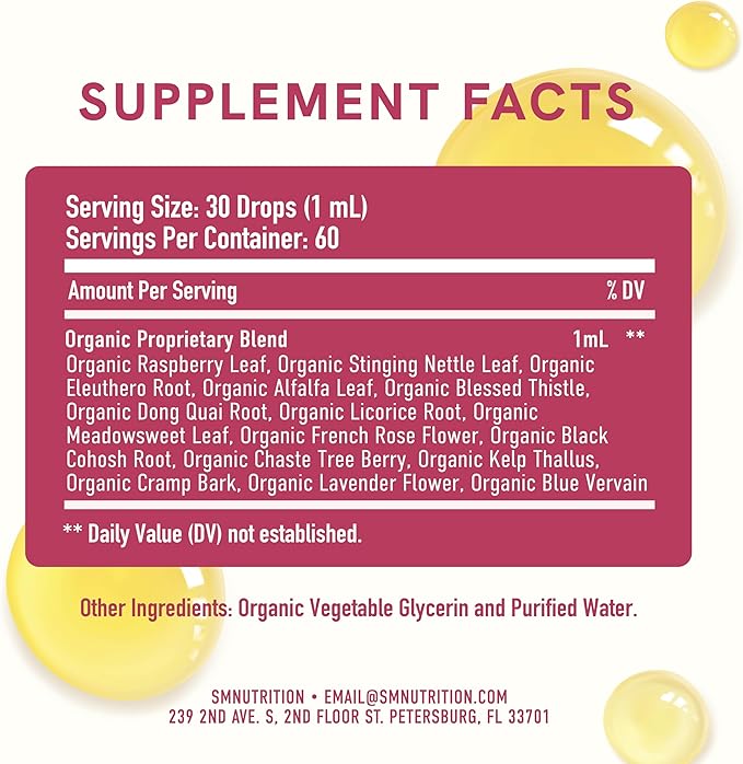Hormone Balance Liquid Drops | with Black Cohosh, Stinging Nettle, Red Raspberry Leaf, Chasteberry & More | Menopause, Hot Flash, & PMS Relief Menstrual Herbal Support Tincture | Vegan Formula | 2oz