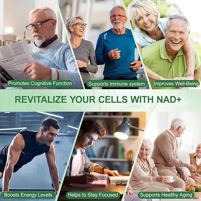 NAD Supplement,Nicotinamide Riboside,NAD 2000MG Liposomal Supplements for Women & Men,Liposomal Nicotinamide Riboside Resveratrol for Anti-Aging, Energy,Focus 120 Capsule (120)