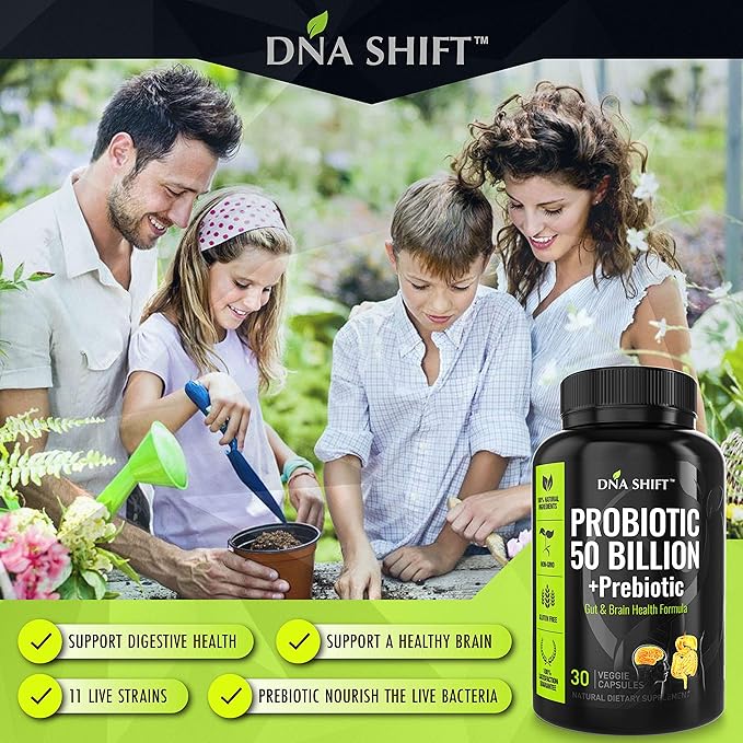 Probiotics for Women and Men - 11 strains - 50 Billion CFU - Probiotic Supplement for Digestive Health - Gut Health - Supports Constipation, Diarrhea, Gas & Bloating - 30ct