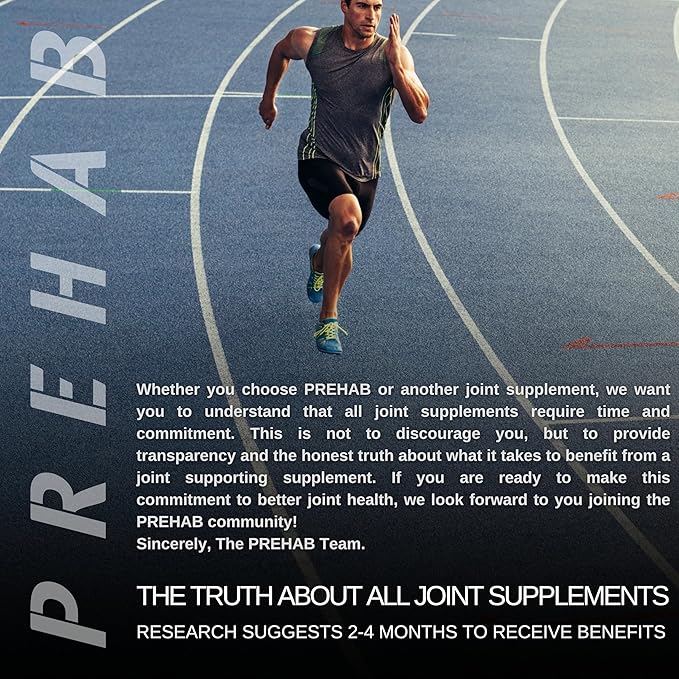 PREHAB Tendon + Ligament + Total Joint Support | Joint Supplement for Athletes | 40 Ingredient Super Complex | Glucosamine Chondroitin MSM Turmeric Boswellia | Premium Tendon Ligament Joint Supplement