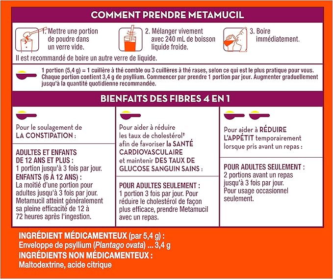 Metamucil Smooth Texture Fibre, Unflavoured - Sugar Free, 660g,Powder,14256 units
