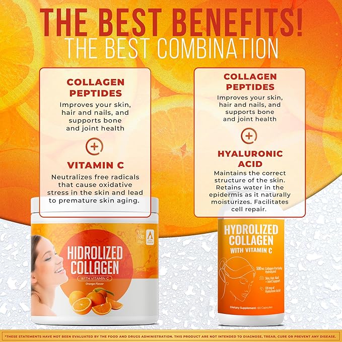 Hydrolyzed Collagen Powder Supplement | Promotes Hair, Nail, Skin, Bone, Joint Health, Gut Health | Hydrolyzed Grass Fed Collagen Peptides |Collagen for Women | 200gr (Bundle 2)