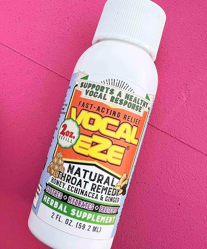 Vocal Eze 1oz Throat Spray & 2oz. Refill | Relieve Sore, Hoarse, Fatigue, Dryness of Throat | Herbal Immune Support, All Natural Ingredients