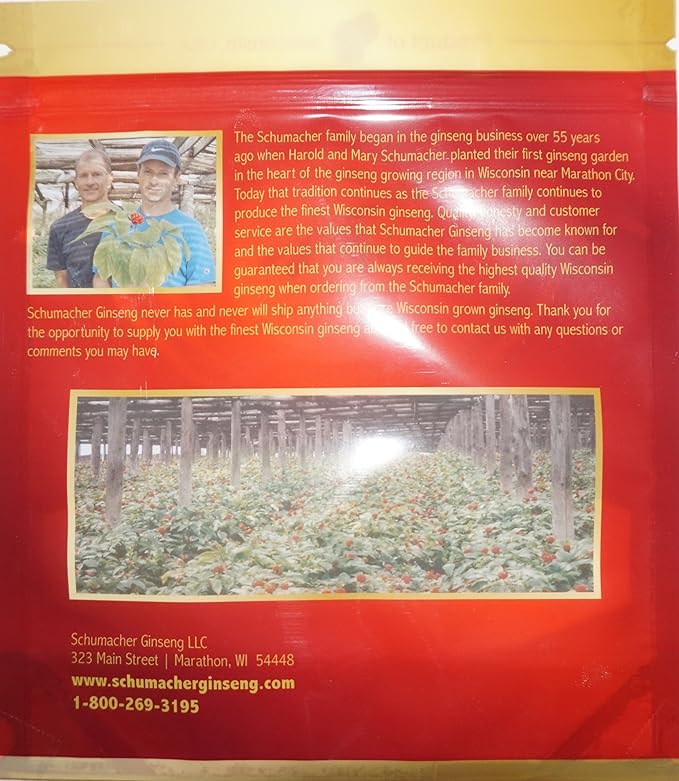 Schumacher Ginseng's Pure Wisconsin Ginseng Powder 8 Ounce Gift Bag