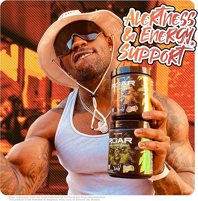 Rule 1 R1 Roar - Pre-Workout Powder with Creatine, Beta-Alanine, Citrulline, Electrolytes & Caffeine (30 Servings, Peach Mango)
