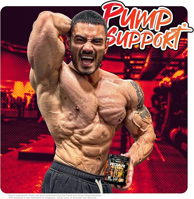 Rule 1 R1 Roar - Pre-Workout Powder with Creatine, Beta-Alanine, Citrulline, Electrolytes & Caffeine (30 Servings, Fruit Punch)