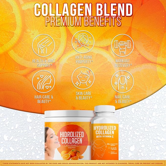 Hydrolyzed Collagen Powder Supplement | Promotes Hair, Nail, Skin, Bone, Joint Health, Gut Health | Hydrolyzed Grass Fed Collagen Peptides |Collagen for Women | 200gr (Bundle 2)