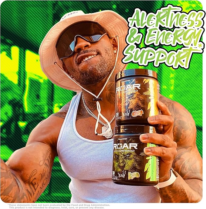 Rule 1 R1 Roar - Pre-Workout Powder with Creatine, Beta-Alanine, Citrulline, Electrolytes & Caffeine (Servings, Lemon Lime)