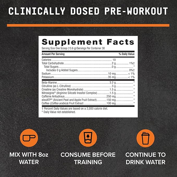 BEYOND RAW LIT Pre Workout Powder Supplement for Men and Women, Energy, Focus, Endurance, Pumps, Nitric Oxide Boost, 250mg Caffeine, Creatine, Beta Alanine, Gummy Worm, 30 Servings