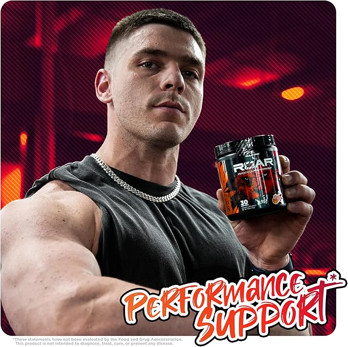 Rule 1 R1 Roar - Pre-Workout Powder with Creatine, Beta-Alanine, Citrulline, Electrolytes & Caffeine (30 Servings, Fruit Punch)