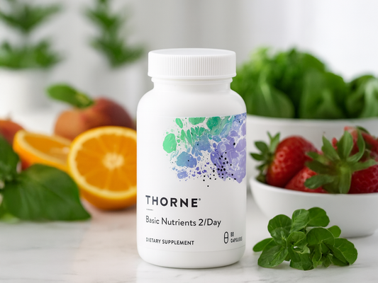 Simplify Your Health Routine: THORNE Basic Nutrients 2/Day—High-Bioavailability Multivitamin in Just Two Capsules