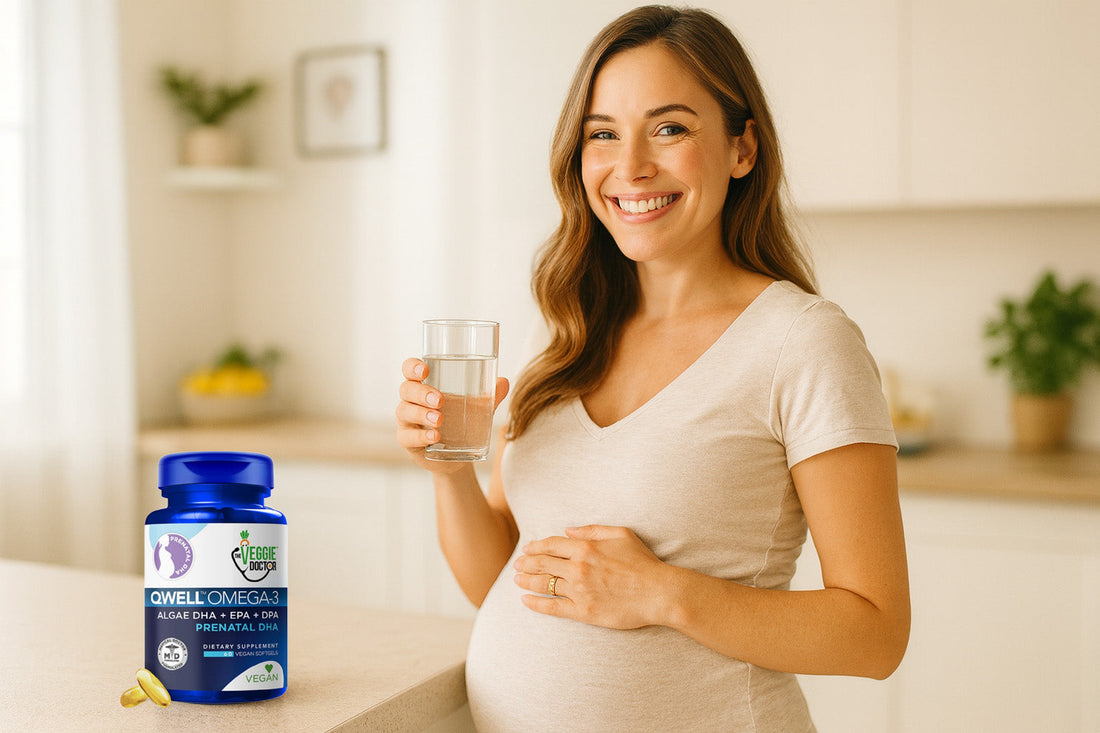 Qwell Vegan Prenatal Vitamins with DHA: Pure, Plant-Based Omega-3 for Healthy Pregnancy