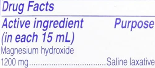 Phillips' Milk of Magnesia Overnight Relief of Occasional Constipation Liquid Laxative - Original Flavor- 26 Fl Oz Bottle, Pack of 4