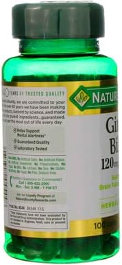 Nature's Bounty Ginkgo Biloba Capsule 120 mg 100 ea