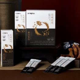 [HEBLIS] Korean Black Ginseng and White Platycodon, Asian Panax Ginseng Extract, Energy Supplements, Immune Support, Ginseng Honey Sticks